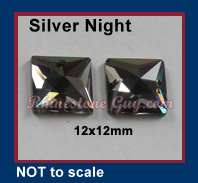 RG Square Sew On Silver Night